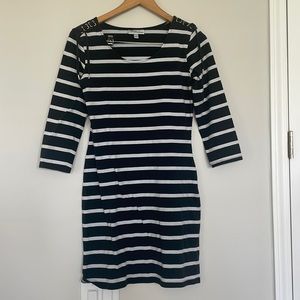 Allison Brittney Stripes Dress with Tie Detail Sz S EUC